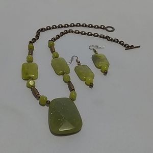 Jewels Tulle and Spools Banana jade boho set JTS02